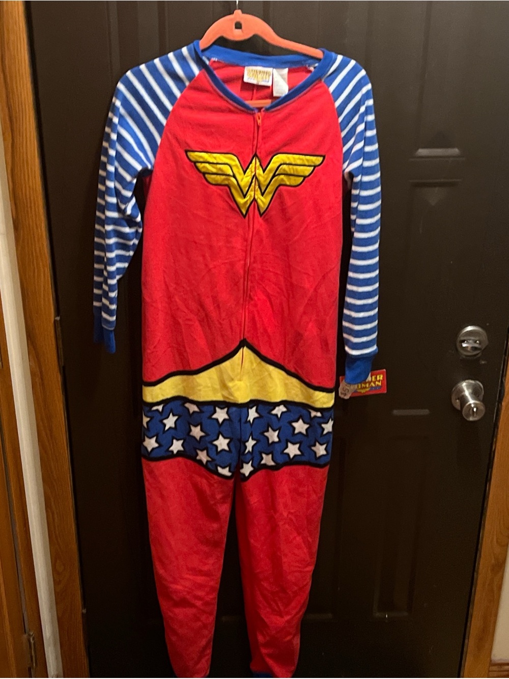 Wonder Hero Adults One-Piece Costume - Red, Blue & Yellowy